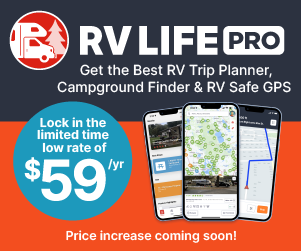 Promotional banner for RV LIFE Pro